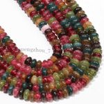 Natural Colorful Tourmaline 2x4mm Rondelle Gemstone Spacer Loose Beads 15''