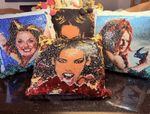 Spice Girls Sequin Cushions (From The Set Of Walkers Ad 2019) Same Day Post