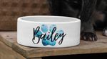 Personalised Pet Bowl Custom Name Paw Marble Effect Design Small Large Cat Dog 