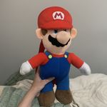 Super Mario Mario Plush Backpack Medium Red/Blue Zip Closure Adjustable Straps