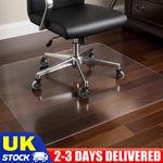 Non Slip Office Chair Desk Mat Floor Computer Carpet Protector PVC Plastic Clear
