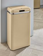 Swan Retro 45L Square Sensor Bin  Vintage Design Kitchen Waste Bin in Cream