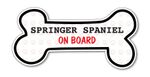 Funny Dog Bone- SPRINGER SPANIEL on Board Vinyl Car Decal Sticker Pet Lover 