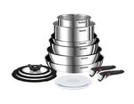 Tefal Ingenio Emotion L897SD74 13- Piece Pan Set - Stainless Steel - Brand New