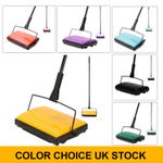 CLEANHOME MANUAL CARPET SWEEPER BRUSH CORDLESS RUG CLEANER DUSTER MULTICOLORS