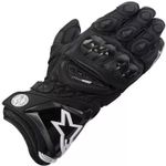 LeatherRoadGP PRO Leather Racing/Sport Long Motorcycle Gloves,Men's Size M-XL