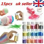15 Color Set Mica Pigment Powder Perfect for Soap Cosmetics Resin Colorant Dye