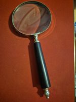Vintage Ebonised Magnifying Glass  25cm Long in Good Usable Condition See Photos