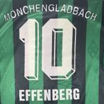 EFFENBERG 10 Borussia Monchengladbach 1995/1996 Away Football Shirt XL - Genuine
