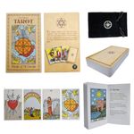 Tarot Cards and Velvet Pouch: Orginal Design by Pamela Colman & Guide Book 78pcs