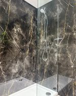 Black Gold Marble 1000mm Wide Shower Panel PVC Bathroom Wall Cladding 1m x 2.4m