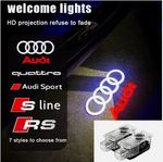 2x For Audi A1 A3 A4 A5 Q3 Q5 Q7 A6 A7 S3 S4 S5 R8 HD Door Shadow Welcome Light