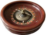 Roulette Wheel Antique Mahogany 1890 French France Paris France 11 inch