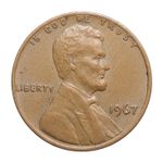 1967 Lincoln Memorial Cent 1c | USA One Cent Coin | Bronze  KM#2 Z3056