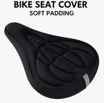 Soft Gel Bike Seat Cover Padded Cushion Saddle for Comfort Universal Fit