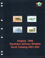 $5.00 Scott Value - 1996 ANGOLA Wildlife African Dogs CV MNH NH UMM