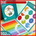 Magnetic Fraction Learning Board for Kids Math Fraction Puzzle Educational Set