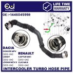 TURBO INTERCOOLER HOSE PIPE FOR RENAULT CAPTUR I CLIO IV 1.5 DCI 144604599R