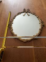 1970s Retro Cast Brass Oval Mirror