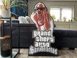 GTA Figur Aufsteller San Andreas Grand theft Auto Gaming Room Standee Werbung 