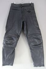 AKITO T-FORCE PLUS BLACK LEATHER BIKER TROUSERS WAIST 30 INCH/INSIDE LEG 26 INCH