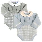 Baby Boy Knitted Dungaree Spanish Style Braces Shorts Jam Pants Top Outfit Set