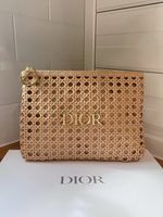 Dior Beauty 2026 Eco Raffia Cosmetic Pouch Makeup Bag With Box