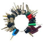 42 Keys Plant & Ignition Equipment Key Set - Bobcat JD Case JLG JCB Volvo Hyster
