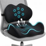 BRO Ergonomic Memory Foam Coccyx Cushion and Lumbar Support Cushion