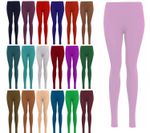 LADIES PLAIN LEGGINGS NEW VISCOSE FULL LENGTH WOMANS LEGGINGS PLUS SIZE 8-26