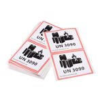 100X Rectangle UN3090 Battery Stickers for Battery Warning Shipping