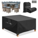 160x160x80cm Heavy Duty Square Garden Furniture Cover Waterproof Dustproof Black