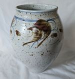 Stunning large Derek Clarkson studio pottery vase