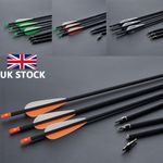 12pcs 30" Carbon Archery Hunting Arrows for Compound Bow & Recurve Bow Arrows