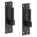 Heavy Duty Gate Hooks for Band Gate Hinge Brackets 12mm 16mm 19mm Pin Black PAIR