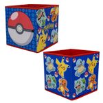 Officially Licensed Kids Storage Boxes 2pk Foldable Cubes Pokemon Pikachu Design