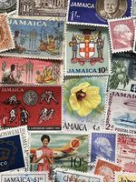 JAMAICA 50 Postage Stamps Used Off Paper For Collecting And Craft Projects.