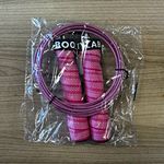 BOOTLAB Adjustable Length Jump Rope Purple Cable with Pink Plastic Handles