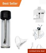 Durable 5ml BPA-Free Glass Bottle with Mini Funnel & Telescopic Spoon - Reusable