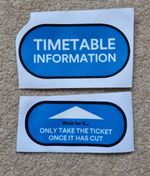 Stagecoach New Brand TIMETABLE INFO TICKET Decals Bus Coach Sign Plate