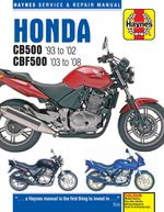 Honda CB500 (1993-2002) & CBF500 (2003-2008) Haynes Repair Manual