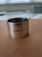 Antique sterling silver  1921 Chester Napkin Ring 32.2 gr