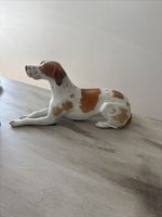 Lomonosov USSR, Porcelain Pointer Hunting Dog Tan/White 30cm long