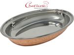 Indian Copper Hammered Oval Starter Side Serving Rice Dish 7, 8, 9" Curry Balti