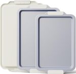 HONGBAKE - Set of 3 Ceramic Non-Stick Oven Baking Trays - Cream