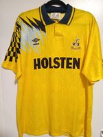Tottenham Hotspur Jersey 1991-1993 Holsten No 13 Yellow/Blue Short Sleeve