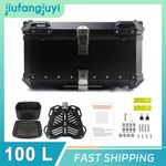 100L Motorcycle Rear Top Box Aluminium Alloy Tail Carrier Tool Luggage Case SALE