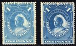 NIGER COAST PROTECTORATE QV 1894 Ovptd OIL RIVERS 1d. Both Shades SG 46/46b MINT
