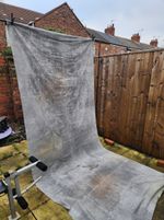 Hand Painted Grey Canvas Photography Backdrop Concrete Texture Background