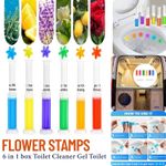 84 Flower Stamps 6 in 1 box Toilet Cleaner Gel Toilet Gel Stamp Flower Fragrance